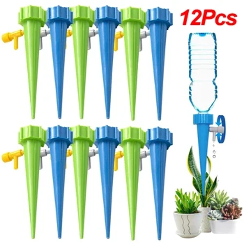 Automatisk drypp irrigasjonssystem selvvann pigg for blomsterplanter drivhushage justerbar bilvann drypper enhet