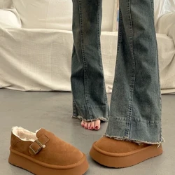 Mocassins fourrure chaussures pour femmes plate-forme bout rond automne décontracté femme baskets appartements sabots Slip-on automne robe hiver nouveau loisirs Rom