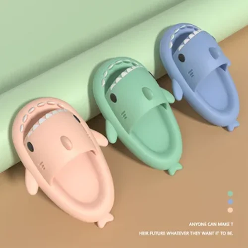 Summer Shark Tossut Kevyet Naisten Shark Slides Miesten Kylpyhuone Varvastossut Koti Liukuesteet Tasaiset Kengät Pariskunta Lasten sandaalit