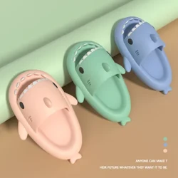Sommer Haj Hjemmesko Letvægts Kvinder Haj Rutsjebaner Mænd Badeværelse Flip Flops Hjem Anti-skrid Flade Sko Par Børnesandaler