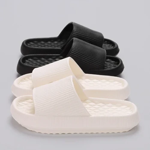Lucyever 2024 Slippers za Majira ya Msimu zisizoteleza za Wingu Laini Wanawake Wanaostarehesha Slaidi za Jukwaa Nene za Mwanamke Bafu ya Wanandoa Nyumbani Flip Flops 45