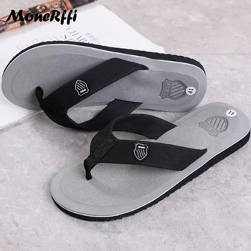 Ikdienas čības vīriešiem Flip Flops Pludmales sandales Vasaras Neslīdoši Plakanas Slīdnes Vīriešu Čības Iekštelpu Mājas Apavi Vīriešu Čības Vīrietis