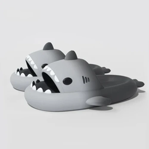 Dễ Thương gradient Cá Mập Dép Nam Nữ Bên Ngoài Giày Sandal Trong Nhà Trượt Cặp Đôi Mùa Hè Giày Cha Mẹ Trẻ Em EVA Mềm Đi Biển Dép