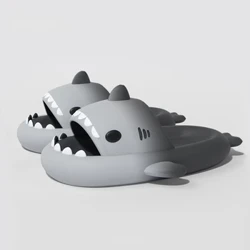 Malie Gradient Shark Slippers Fa'ata'ita'i I fafo o seevae fa'ase'e i totonu ulugali'i seevae mafanafana matua tamaiti vaivai EVA Beach Flip Flops.