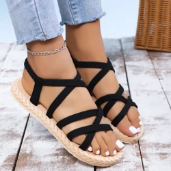 Dép đế mềm có dây buộc thời trang chống trơn trượt đế mềm thoải mái cho nữ