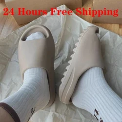 Summer Slippers Männer Fraen Indoor Eva Héich Soft Bottom Sandalen Open Toe Trend Rutschen Liicht Strandschong Slippers Heem Gréisst 36-45