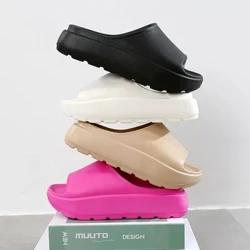 2024 Sommer Neue Damen Hausschuhe Paar Strand Hausschuhe Weiche EVA Dicke Sohle Slides Schuhe Plateau Flache Ferse Hausschuhe Freizeit Sandalen