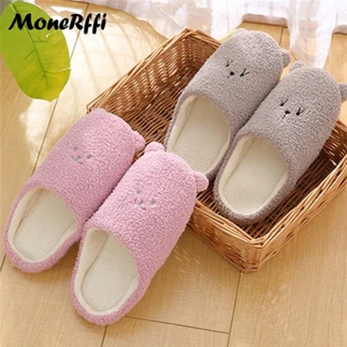 Đặc Biệt Mới Dép Đi Trong Nhà Nam Nữ Mùa Đông Đế Dày Nhà Giày Ấm Cặp Đôi Nhà Im Lặng Trượt Nam Dép Bông