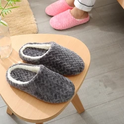Nam Đi Trong Nhà Slip-On Dép Nữ Giày Thoải Mái Dành Cho Cặp Đôi Thu Đông Trượt Đáy Mềm Giày Gia Đình nam Dép Bông Đi Trong Nhà