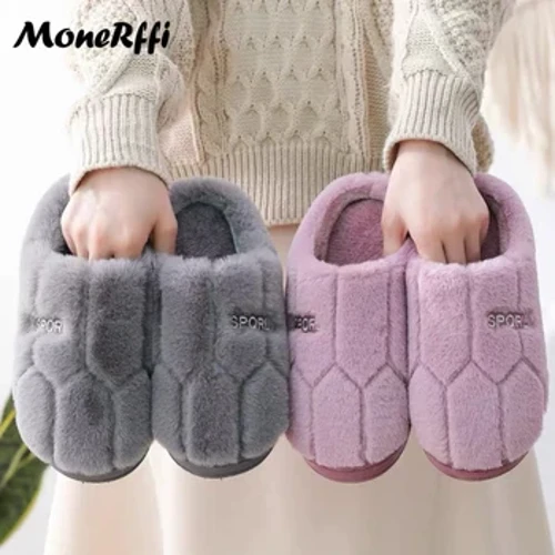 Izicathulo Zasebusika Zango-2023 Zabesifazane Ama-Fur Slippers Asendlini Yasendlini Izithandani EziFluffy Slides I-Slipper Efudumele Igumbi Lokulala Labesifazane Izicathulo zikakotini
