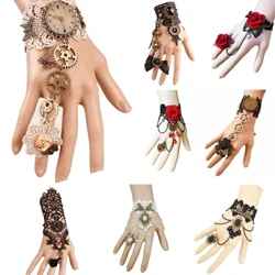 Lámhainní Vintage Steampunk na mBan Wrist Cuff Gear Cailíní Accessories Jewelry Bráisléid Victeoiriacha Éadaí Lása Lása