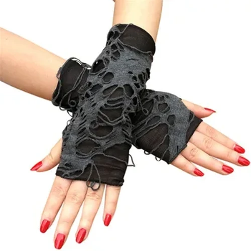 I-Gothic Fingerless Mittens I-Punk Rock Gloves Iqhawe Imittens Y2K Intombazane Isigcawu Se-Emo Izesekeli ze-Halloween ze-Cosplay