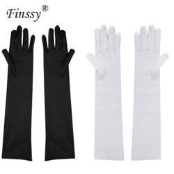 Lolita Cosplay Pembantu Sarung Tangan untuk Anak Perempuan Kostum Halloween untuk Anak Perempuan Sarung Tangan Etiket Elastis Ketat Spandex Sarung Tangan Hangat Putih Hitam