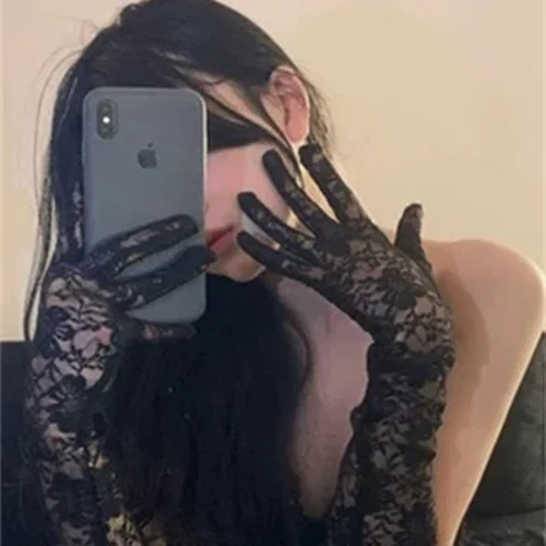 Oíche Shamhna Tairní Fada Gotach Lámhainní Cosplay Féile Greannmhar Cailleach Cosplay éadaí Cóisir Fearas Scary Lámhainní Mitten Dubh Le Crúba