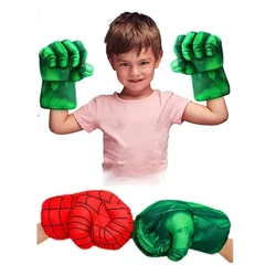 Superheld Hand fir Kanner Superheld Boxhandschuhe Smash Fists Soft Plüsch Spillsaachen Cosplay Kostümer Accessoiren fir Jongen Meedercher Kaddo