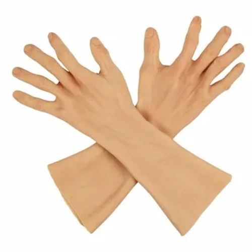 Yara İzlerini ve Doğum Lekelerini Kapatmak İçin Gerçekçi Cilt Silikon Eldiven Kolları Güzelleştirmek Eller Biyonik Cilt Cosplay Aksesuarları Elbise