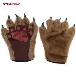 Hartzak Paw wolfman Esku iletsuak Animalien Paw Eskularruak Otsoa Otsoa Hartz Munstroa Cosplay Osagarriak 3D Eskularruak eskularruak 3D Eskularruak