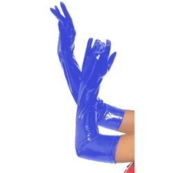 Sexy PVC distiratsua eskularru Latex Faux larruzko eskularru luzea Punk eskularru Sexy Hip-pop Jazz jantzi binilozko mittens Cosplay mozorro osagarria
