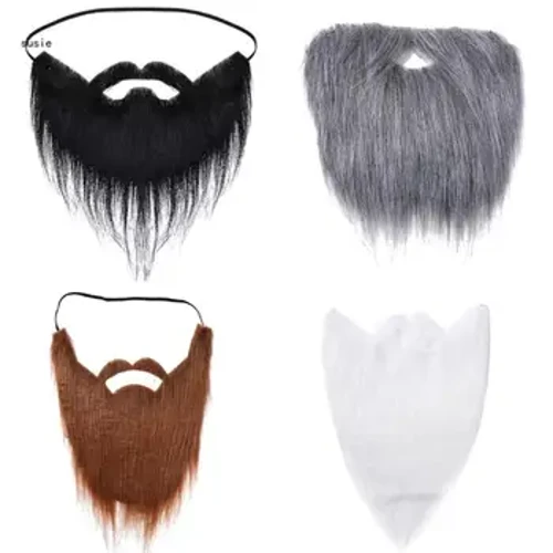 X7YA Funny Fake Mustache  Hair Disguise Accessories False Mustache Beards