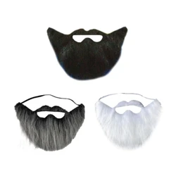 Bibote dibertigarriak mozorroa Aurpegiko ilea mozorrotzeko osagarriak Bizar faltsua Bizar luzea Fluff Bizar Cosplays Prop Halloween Bizar faltsua
