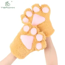 1 tk Naised Tüdrukud Armsad Karu Kassi Käpp Kindad Talvised Soojad Paksud Kohevad Plush Multifilmid Anime Lolita Cosplay Labakindad Kostüümitarvikud
