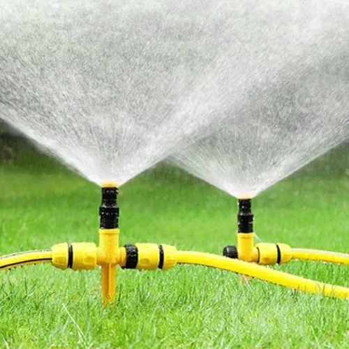 I-360 Degree Automatic Sprinklers I-Adjustable Spray Nozzles ye-Garden Lawn Rotating Watering System Ithuluzi Lezolimo Lenkasa