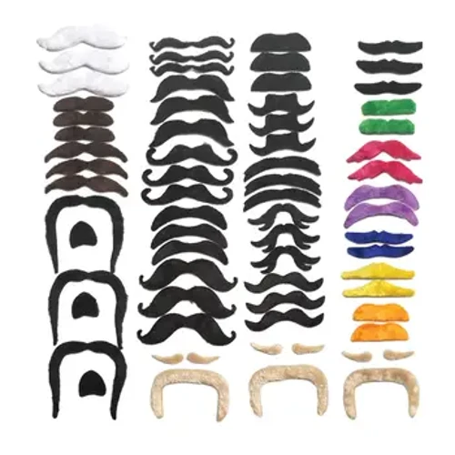 66 na piraso Pekeng bigote 24 na Disenyo ng Costume Party Pekeng Balbas para sa Decor Carnival Role Playing Photography Props Masquerade Ball