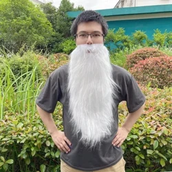 Ava Tele Fake Beard Personality Party Extended Beard Mustache Holiday Party Beard Dress Up Props Simulated