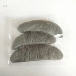 X7YA Stick-on Mustache and Eyebrows Set False Beard Simulated Eyebrows Old Man Dress Up Costume Prop for Halloween Party