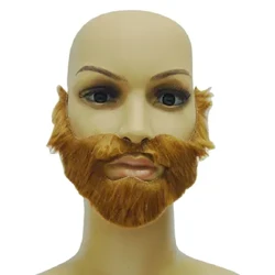 Gwisgo i Fyny Barf ffug Colur Gwlanen Barf Ffug Gwisgoedd Barf Calan Gaeaf Realistig Mwstashis Ffug Cosplay Gwisgo i fyny Brown