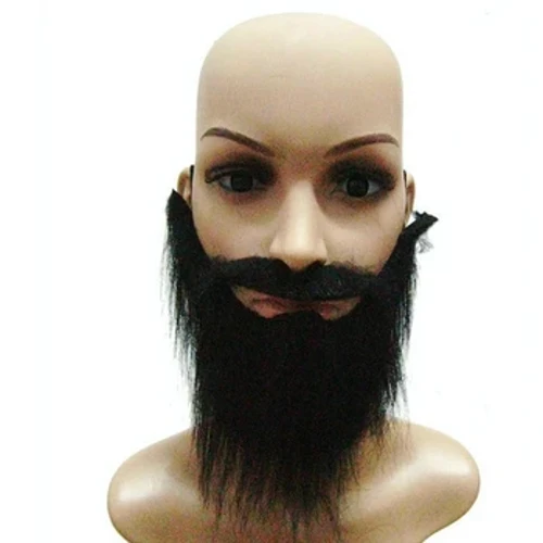 Barfau Ffug Gwisgoedd Barf Hen Ddyn Mwstas Gwisgoedd Calan Gaeaf Doniol Barf Gwallt Wyneb Ategolion Ar Gyfer Parti Cosplay