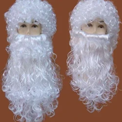 Santa Claus Nyeupe Ndevu Bandia Seti 2-seti