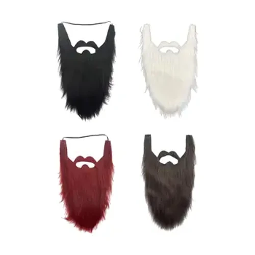 Gwisg Barf Hir Mwstash Ffug Barf Fwstashis Corrach Gnome Barf Gwisg Affeithwyr Gwisgo i Fyny ar gyfer Cyflenwadau Cosplay Parti
