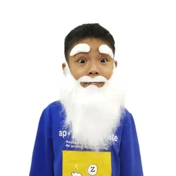 Trắng Ngộ nghĩnh Ria Mép Giả Râu Lông Mày Trẻ Sáng Tạo Đảng Trang Phục Hóa Trang Trẻ Em Cướp Biển Trang Trí Halloween