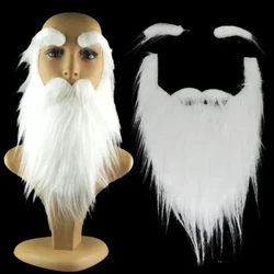 Sherehe ya Likizo Nyusi Nyeupe Ndevu za Uongo Vifaa vya Utendaji vya Santa Claus