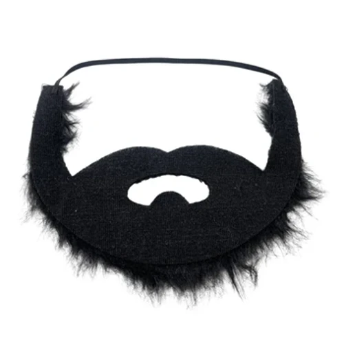 Barbas falsas negras con bigote, barbas de Halloween y Navidad para hombres divertidos