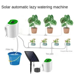 Solar-Bewässerungs-Tropfbewässerungs-Kit, System, automatisches Selbstbewässerungsgerät mit Timer für Blumen, Wasserspender für Blumentöpfe im Haus