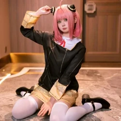 Anime SPY X FAMILY Anya Cosplay Kostüm Léif Meedercher Kleed Uniform Chrëschtdag Gebuertsdag Karneval Party Rollespill Outfit Kaddoen