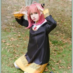Anime Spy x Family Anya Forger Trang Phục Hóa Trang Trẻ Em Người Lớn Màu Đen Kawaii Bé Gái Nữ Màu Hồng Tóc Giả Đảng Vai Trò chơi Trang Phục