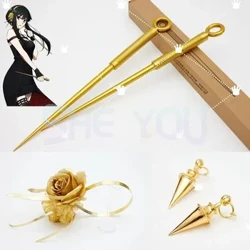 Anime Gián Điệp X Họ Yor Forger Cosplay Đạo Cụ Vũ Khí Đầu Bông Tai Yor Briar Cosplay Phụ Kiện
