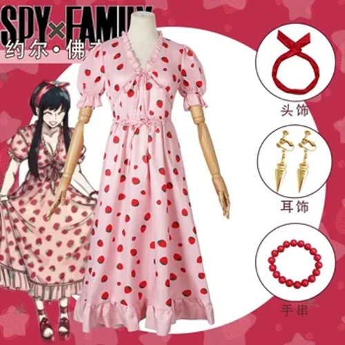 Sciorta sútha talún Yor Forger Spy x éadaí teaghlaigh disfraz éadaí Oíche Shamhna ról imirt cosplay baineann Anime mná Nollag