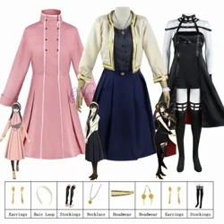 SpyXFamily Yor Cosplay Anime Gián Điệp X Họ Yor Forger Trang Phục Hóa Trang Tóc Giả Đầm Yor Briar Bông Tai Tóc Dài Nữ Bộ Quần Áo