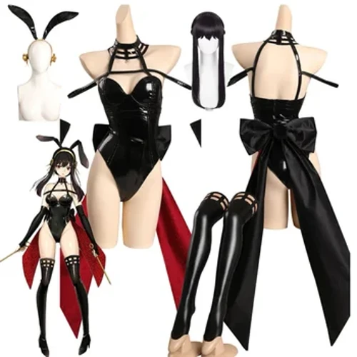SPY cos ʻohana ʻo Yor Forger ʻaʻahu ʻaʻahu ʻaʻahu ʻo Bunny Girl Jumpsuit i nā ʻaʻahu Halloween Carnival Suit