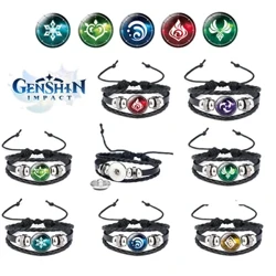 ʻO ka pāʻani Genshin Impact Cosplay Bracelet Badge Anime Accessory ʻO ka Maka o ke Akua Luminous Element Bracelet Nā Kiʻi Paʻi Nā makana no nā hoaaloha.