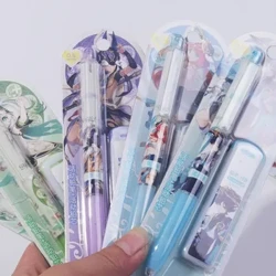 Genshin Impact Scaramouche Nahida 0.5mm Cute Press Pensil Mekanik Otomatis Sekolah Kantor Perlengkapan Hadiah Siswa dengan Isi Ulang
