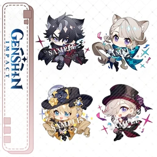 Genshin Impact Fontaine Keychains Wriothesley Lyney Lynett