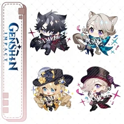 Tornari Genshin Impact Fontaine Wriothesley Lyney Lynette Neuvillette Focalirs Cosplay Acrilico Chiave Pendant 12pcs Accessori