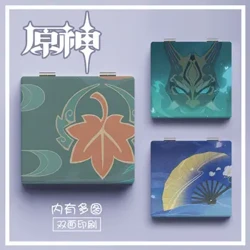 Genshin Tác Động Tranh Trừu Tượng Vanity Mirror Mỹ Phẩm Phóng Đại Túi Vuông Gương Trang Điểm Cho Du Lịch Nhà Văn Phòng Gương