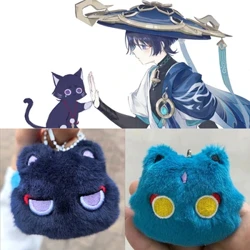 Game Genshin Impact Keychain Scaramouche Xiao Cosplay Plush Pendanti Keyrings Balladeer Wanderer Minyororo muhimu Accessories Prop