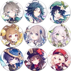 Distintivi anime Gioco Genshin Impact 58mm Distintivo anime Spilla Spilla Distintivo Cosplay Accessori per vestiti Zaino Decorazione regalo